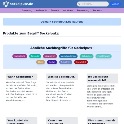 Screenshot sockelputz.de