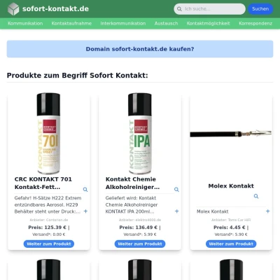 Screenshot sofort-kontakt.de