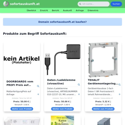 Screenshot sofortauskunft.at