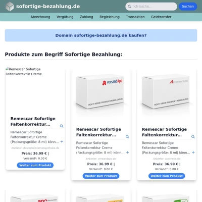 Screenshot sofortige-bezahlung.de