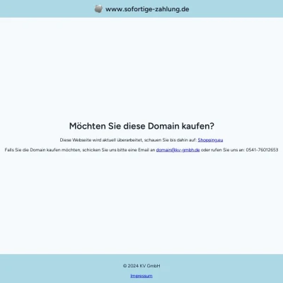 Screenshot sofortige-zahlung.de