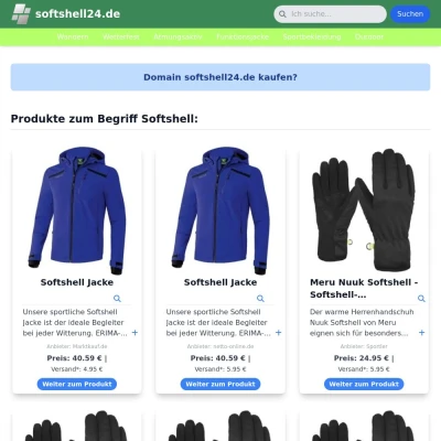 Screenshot softshell24.de