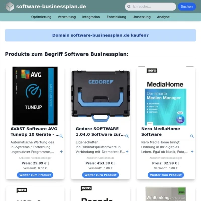 Screenshot software-businessplan.de