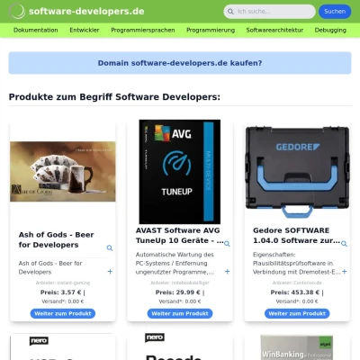 Screenshot software-developers.de