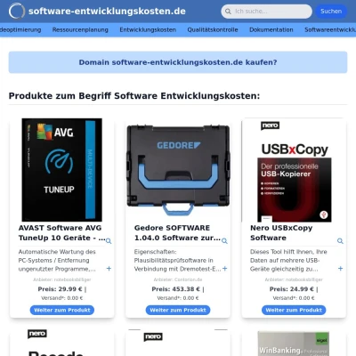 Screenshot software-entwicklungskosten.de