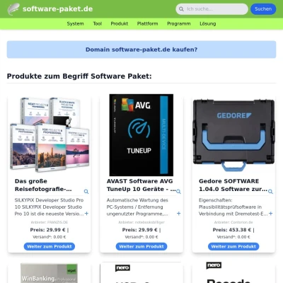 Screenshot software-paket.de