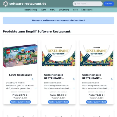 Screenshot software-restaurant.de