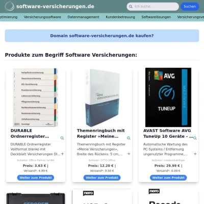 Screenshot software-versicherungen.de