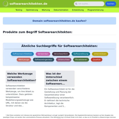 Screenshot softwarearchitekten.de