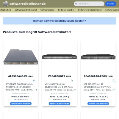 Screenshot softwaredistributor.de