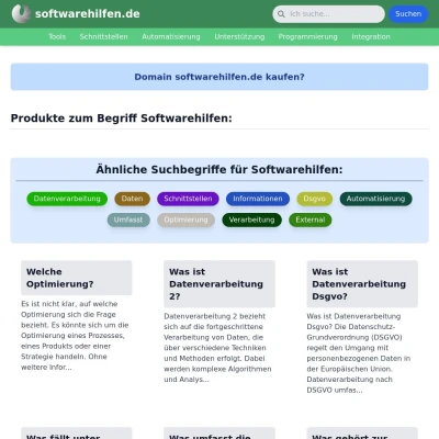 Screenshot softwarehilfen.de