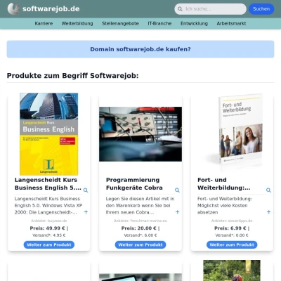 Screenshot softwarejob.de