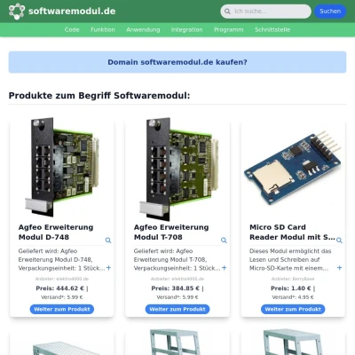 Screenshot softwaremodul.de