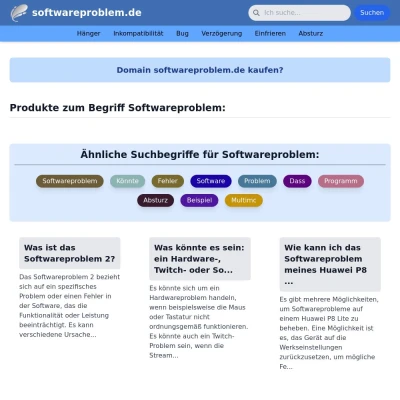 Screenshot softwareproblem.de