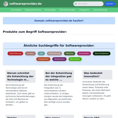 Screenshot softwareprovider.de