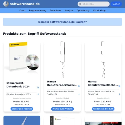 Screenshot softwarestand.de