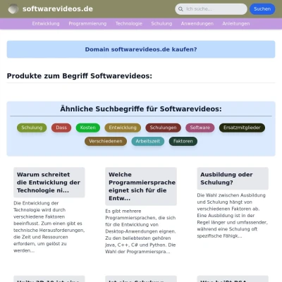 Screenshot softwarevideos.de