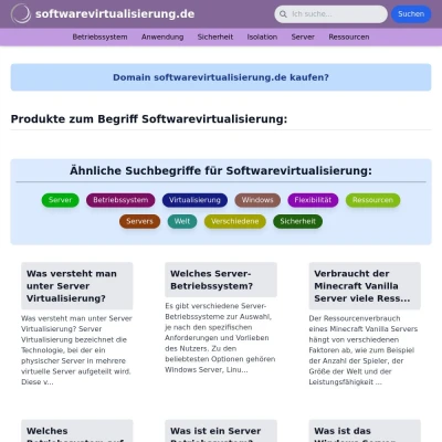 Screenshot softwarevirtualisierung.de