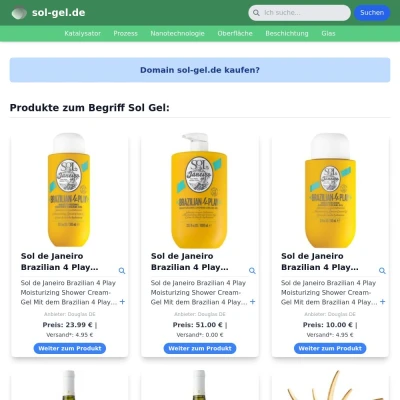 Screenshot sol-gel.de
