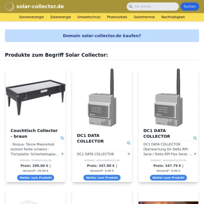 Screenshot solar-collector.de