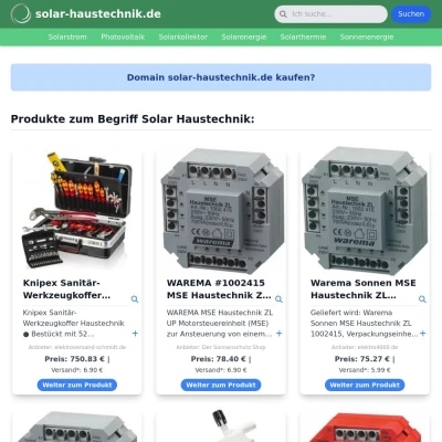 Screenshot solar-haustechnik.de