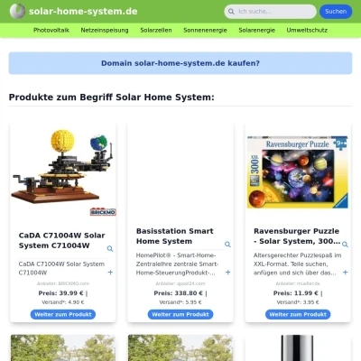 Screenshot solar-home-system.de