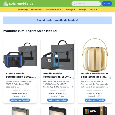 Screenshot solar-mobile.de