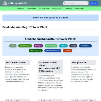 Screenshot solar-plant.de