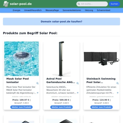 Screenshot solar-pool.de