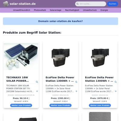 Screenshot solar-station.de