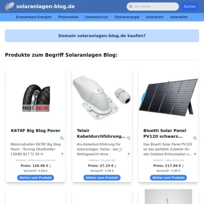 Screenshot solaranlagen-blog.de