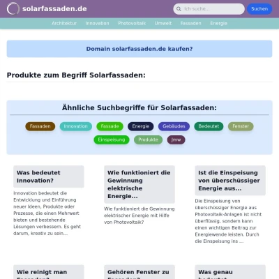 Screenshot solarfassaden.de