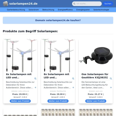 Screenshot solarlampen24.de