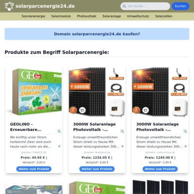 Screenshot solarparcenergie24.de