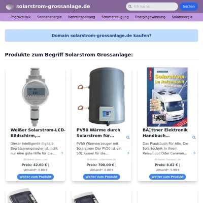 Screenshot solarstrom-grossanlage.de