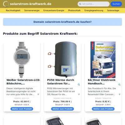 Screenshot solarstrom-kraftwerk.de