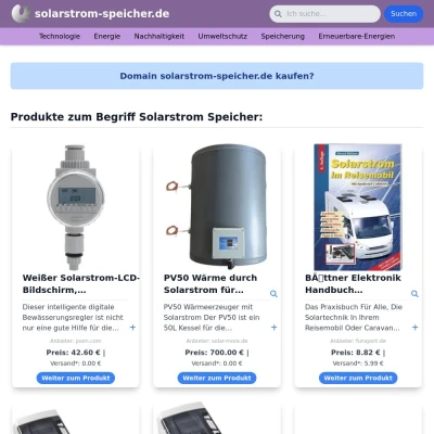 Screenshot solarstrom-speicher.de
