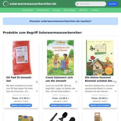 Screenshot solarwarmwasserbereiter.de