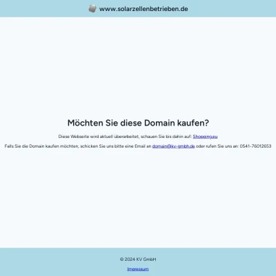 Screenshot solarzellenbetrieben.de