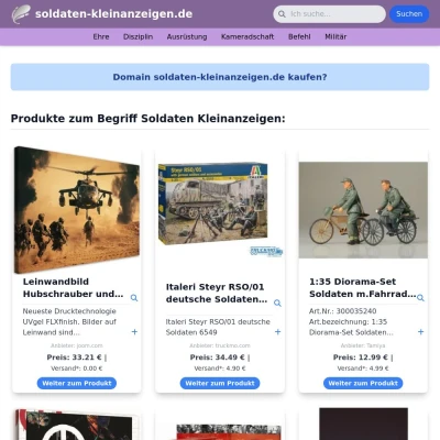 Screenshot soldaten-kleinanzeigen.de