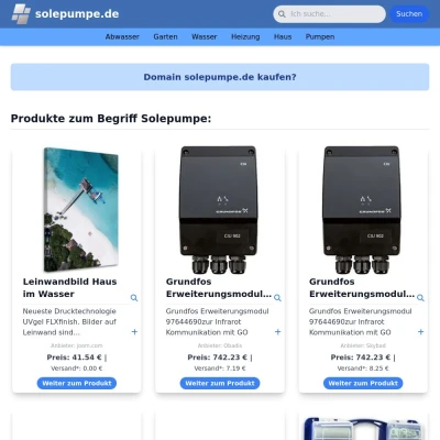 Screenshot solepumpe.de