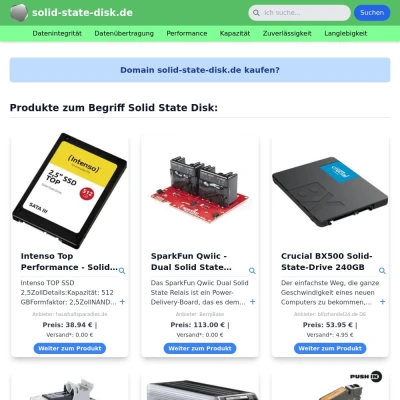 Screenshot solid-state-disk.de