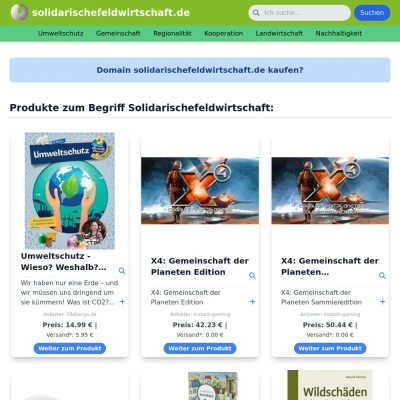 Screenshot solidarischefeldwirtschaft.de