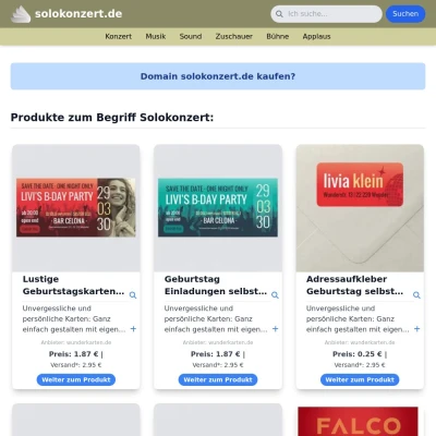 Screenshot solokonzert.de