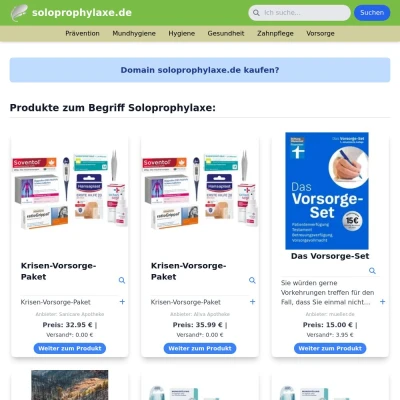 Screenshot soloprophylaxe.de