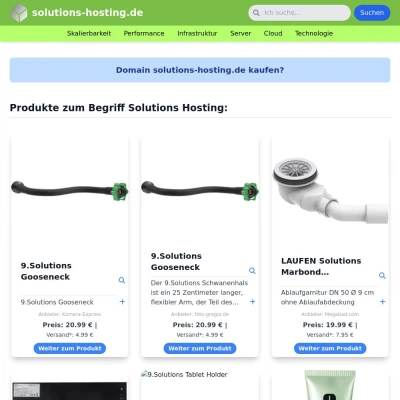 Screenshot solutions-hosting.de