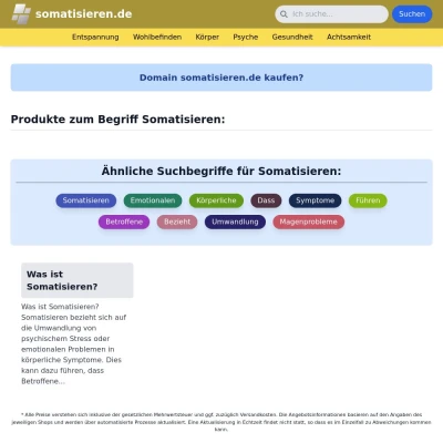 Screenshot somatisieren.de