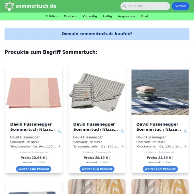 Screenshot sommertuch.de