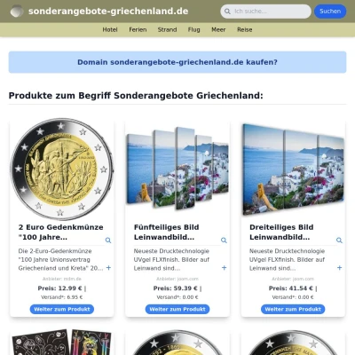 Screenshot sonderangebote-griechenland.de