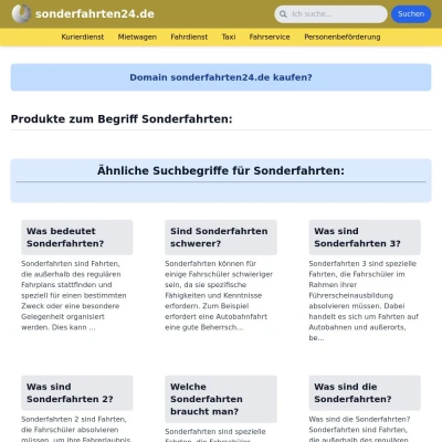 Screenshot sonderfahrten24.de